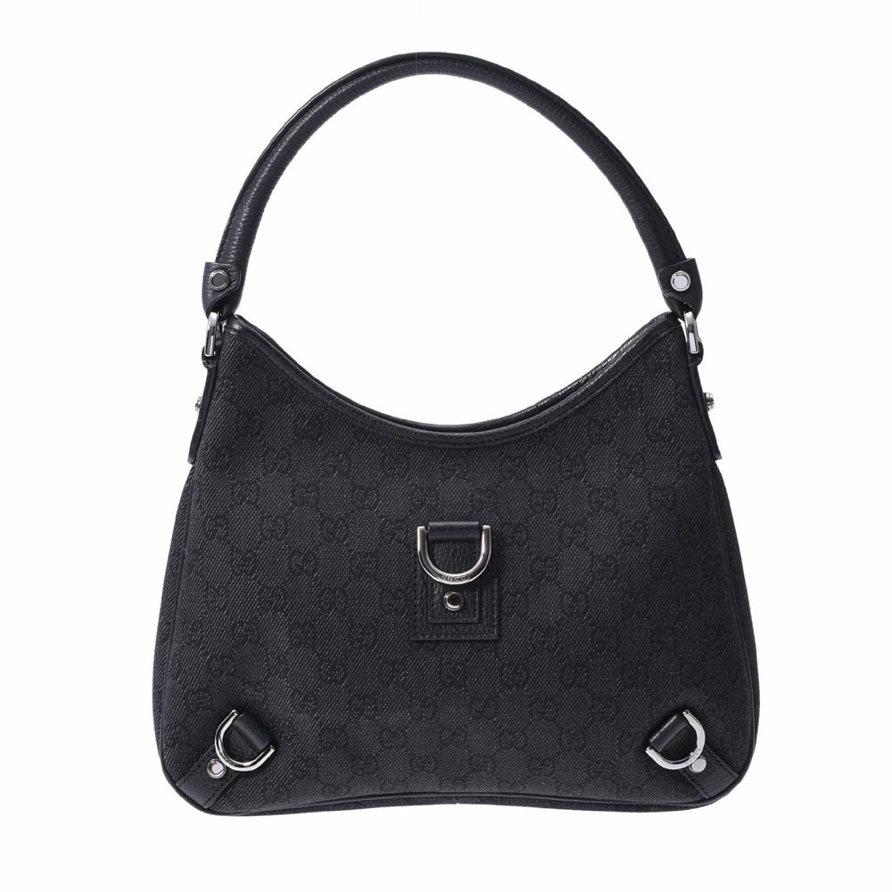 GUCCI GG black canvas Hobo bag